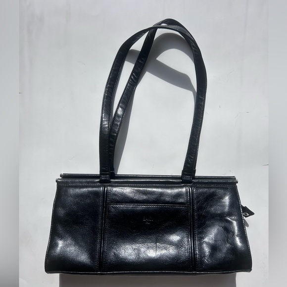 Baci Handbags - Baci Classic Black Leather Shoulder Bag
